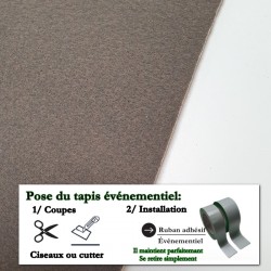 tapis événement pas cher taupe