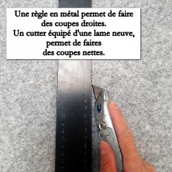 couper un tapis de cérémonie gris