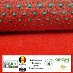 rouleau gazon synthétique plot rouge