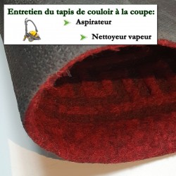 tapis de couloir sur mesure rouge