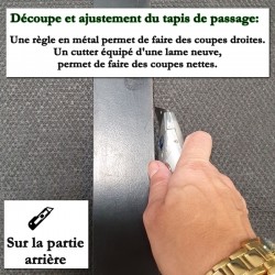 tapis de passage couloir bleu