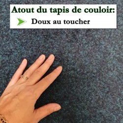 tapis de cuisine antidérapant bleu