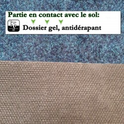 tapis de cuisine devant d'évier bleu