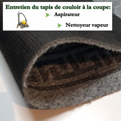 tapis de couloir au mètre pas cher gris