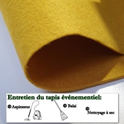 tapis événementiel en rouleau or