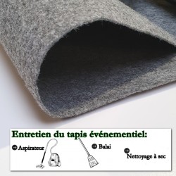 rouleau moquette événementiel gris