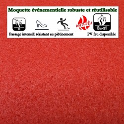 moquette rouge en rouleau pas cher