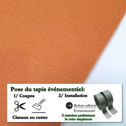 moquette événementielle en grande largeur orange