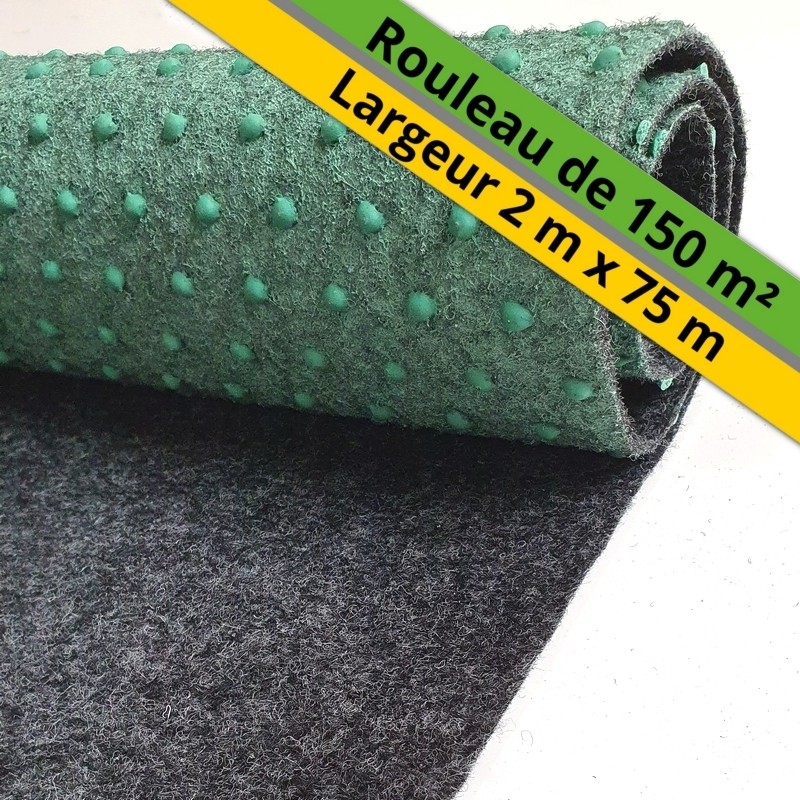 gazon synthétique grande largeur anthracite