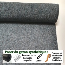 gazon synthétique autour piscine