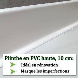 plinthe en pvc blanc