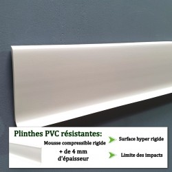 plinthe souple plastique blanche