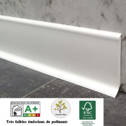 plinthe adhésive étanche à lèvres souple blanche