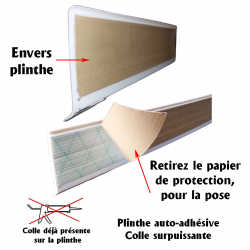 plinthe autocollante blanche