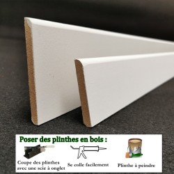 comment poser des plinthe bois massif blanches