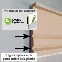 surplinthe bois massif blanc, rénovation facile