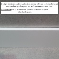 plinthe bois MDF blanc finition bord carré