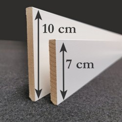plinthe bois massif blanc hauteur 7 cm et 10 cm