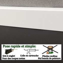 acheter des plinthes bois massif blanches hauteur 7 cm