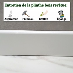 comment couper des plinthes bois massif blanches ?