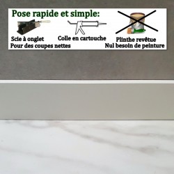 poncer des plinthes blanches