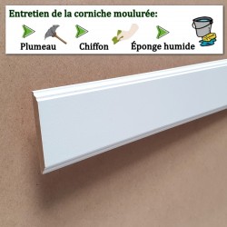 Cimaise bois blanche pour décoration
