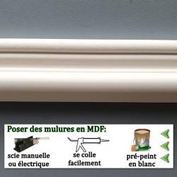 corniche moulurée bois pour soubassement