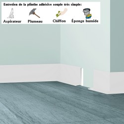 plinthe PVC à lèvres blanches