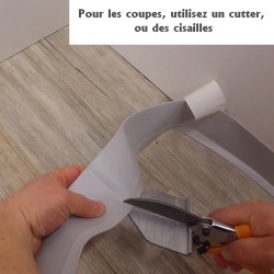 plinthe PVC blanche cuisine adhésive