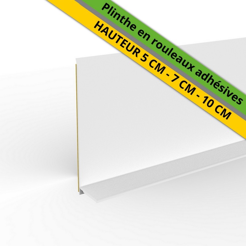 plinthe PVC blanche autocollante