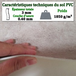 sol PVC rouleau épais