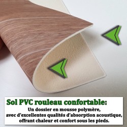 sol PVC rouleau sans colle