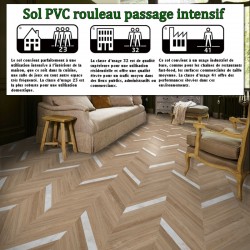 sol PVC rouleau imitation bois
