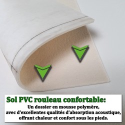 sol PVC effet parquet