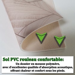 sol PVC cuisine imitation bois