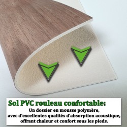 sol PVC cuisine imitation parquet