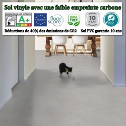 sol PVC cuisine imitation béton