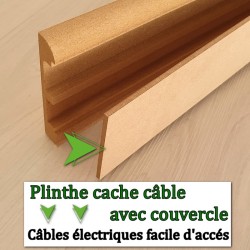 plinthe cache câble en bois MDF