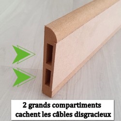 plinthe cache fil effet bois
