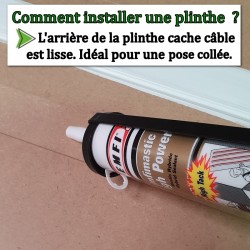 plinthe cache fil avec capot amovible
