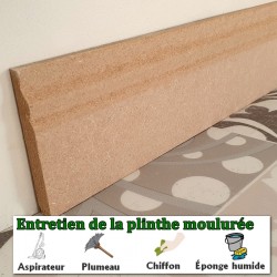 plinthes moulurées à peindre, disponible en hauteur 10.8 cm