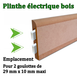 plinthe électrique pour goulotte