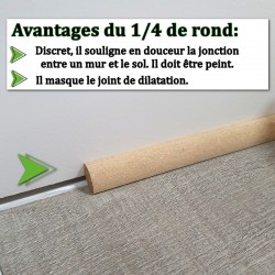 angle quart de rond plafond