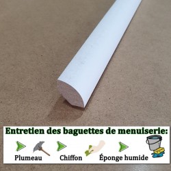 quart de rond bois blanc