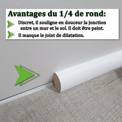quart de rond mur blanc