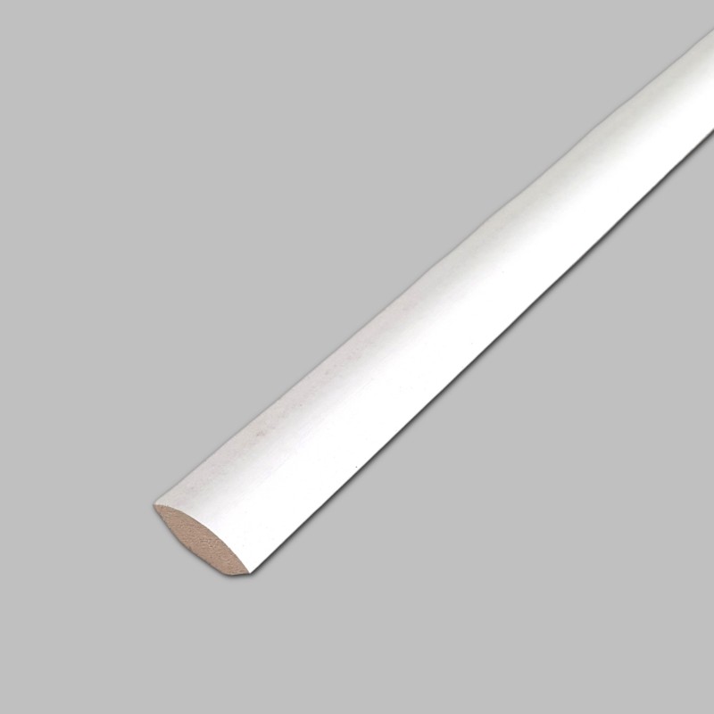 1/4 de rond blanc pas cher 18x18 mm