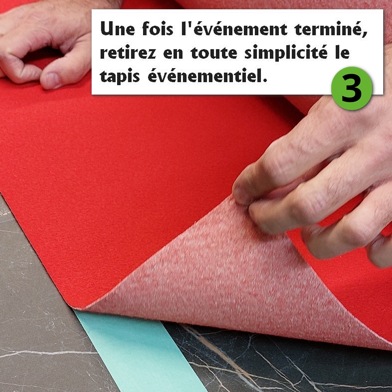 poser un tapis de mariage