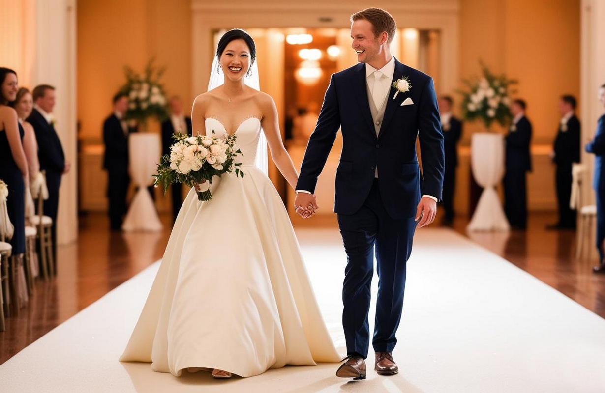 tapis allée d'église blanc